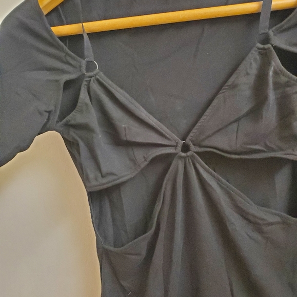 New Iheart Iron fist cut out bodycon black dress size small - Picture 4 of 9